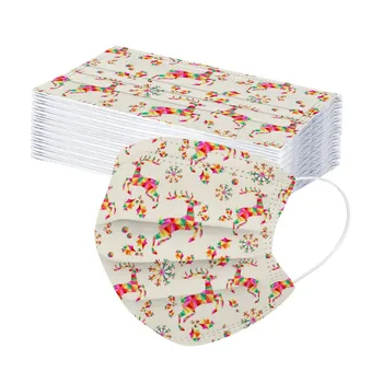 

New 50PCS Child Medical Mask Surgical Mouth Mask 3 Layer Disposable Face Masks Kids Christmas Mask Anti-Dust Masks Fast Delivery