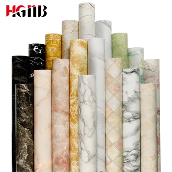 

3D Marble Wallpaper Renovation Waterproof Self adhesive Stickers PVC Wallpaper Wall Stick Ambry Mesa Table Furniture