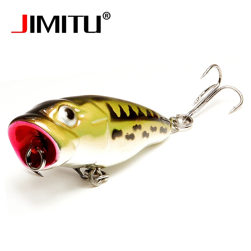 JIMITU Topwater приманка popper 45mm3.3g мини Карп Щука minnow crankbait pesca isca искусственная sahte yemler