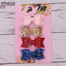 Импорт блесток Европа и Америка заколки Упакованные сочетание сверкающий порошок блеск заколка-бабочка, 6 см Детские волосы Ac