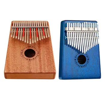 

1Set K17M C Tone Mahogany Kalimba 17 Keys Thumb Piano Portable Mbira Finger Piano for Kids Adult Beginners