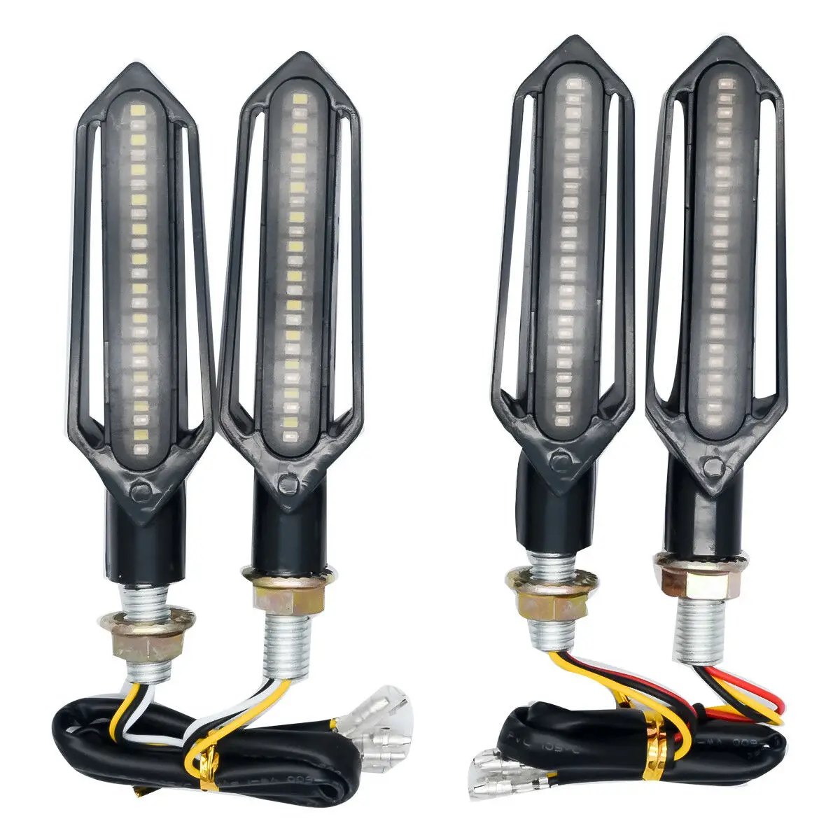 

4x Motorcycle Flowing Turn Signal Indicator + Brake Light Day Light Warning Reverse Lamp Motorcycle Accessories Universal