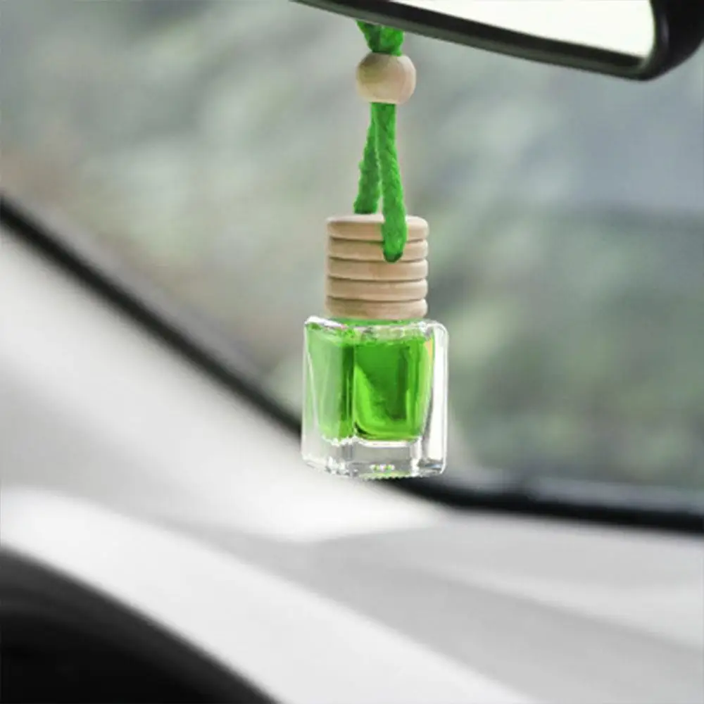 Автомобильный освежитель воздуха, флаконы для духов, Автомобильная подвеска, долговечное универсальное стекло, 10 мл, многоцветное, для ароматерапии, декорированное