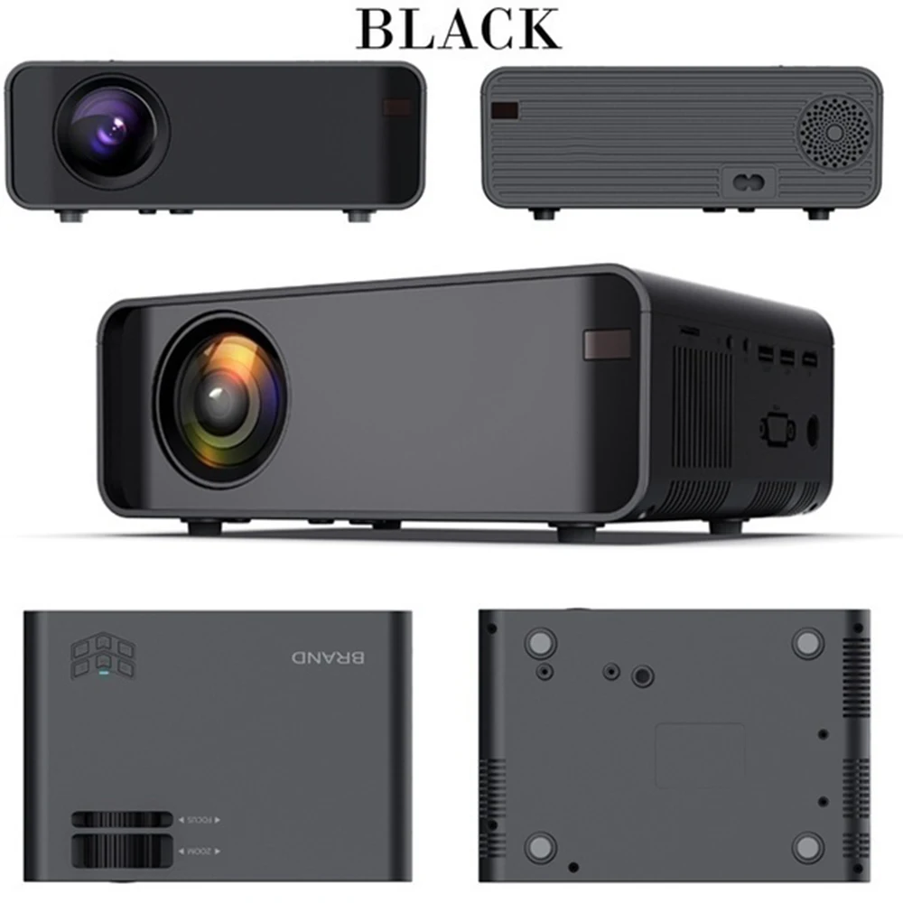  New Design W80 Smart LCD Projector Multimedia Media Player & LED Screen Support 4K HDMI/AV/USB/TF/V - 4000235210718