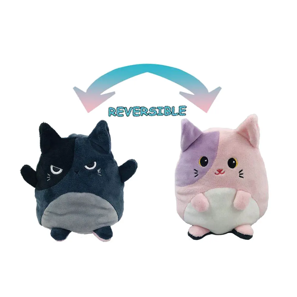 

Creative Cute Reversible Cat Plush Toy Soft Animal Double-sided Flip Plush Cat Toy Family Baby Kid Lion Stuffed toy Gifts