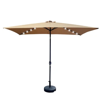 

Outdoor Patio Umbrella 10 Ft x 6.5 Ft Rectangular with Crank Weather Resistant UV Protection Water Repellent Durable 8 Sturdy