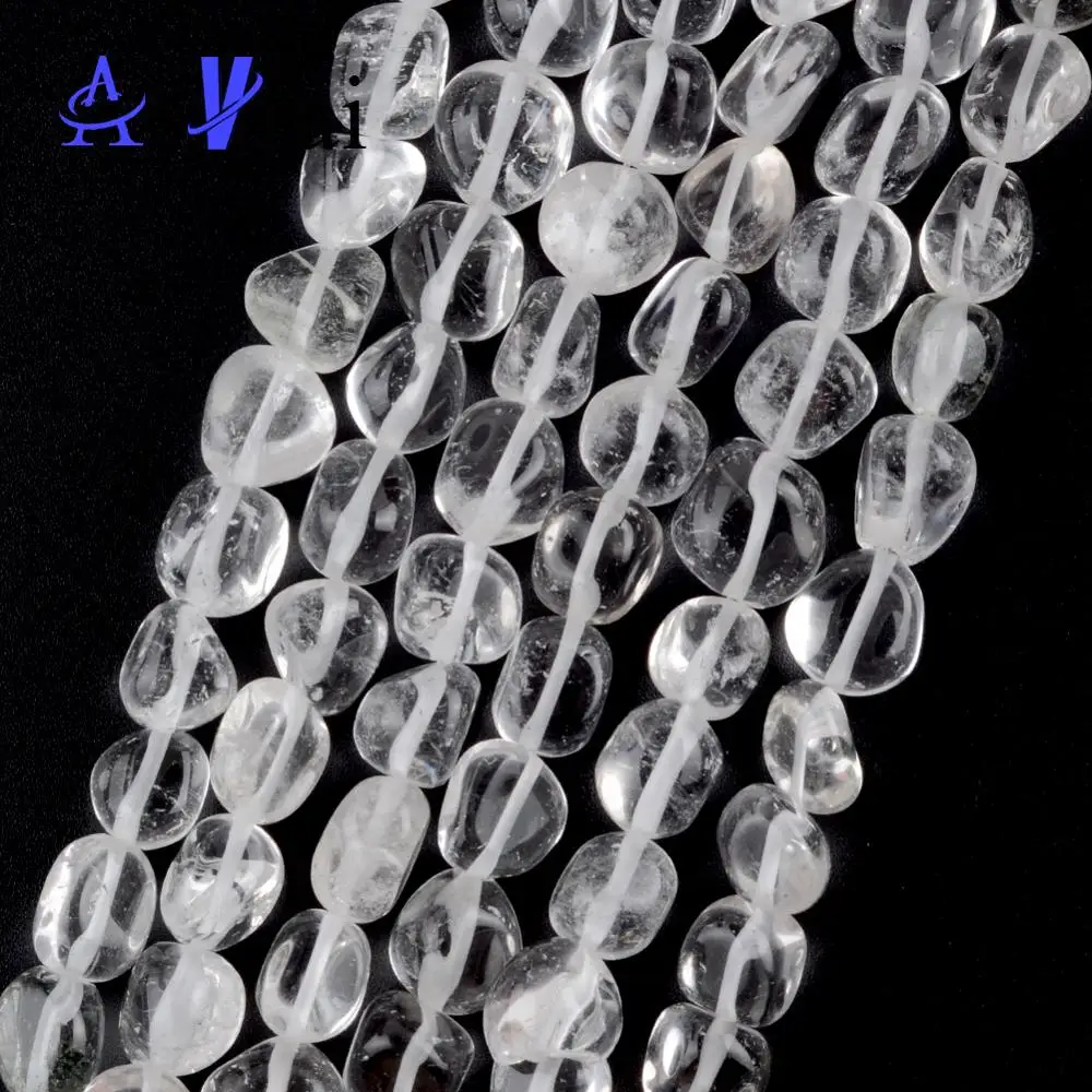 

Natural Irregular White Quartz Crystal Stone Beads For Jewelry Making 8mm-10mm Spacer Loose Beads Diy Bracelets Jewellery 15"