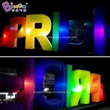 Бинго®12*3 м Высокое Надувное Освещение Сердце/письмо комбинация/монограмма/алфавит Валентина/Свадебные украшения с светодиодный