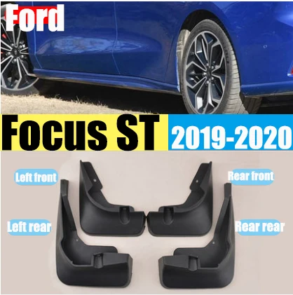 Для Ford Focus Хэтчбек крылья Focus ST Брызговики Fiesta хэтчбек Брызговики SMAX спортивные Брызговики аксессуары 2008 - Color: Focus ST