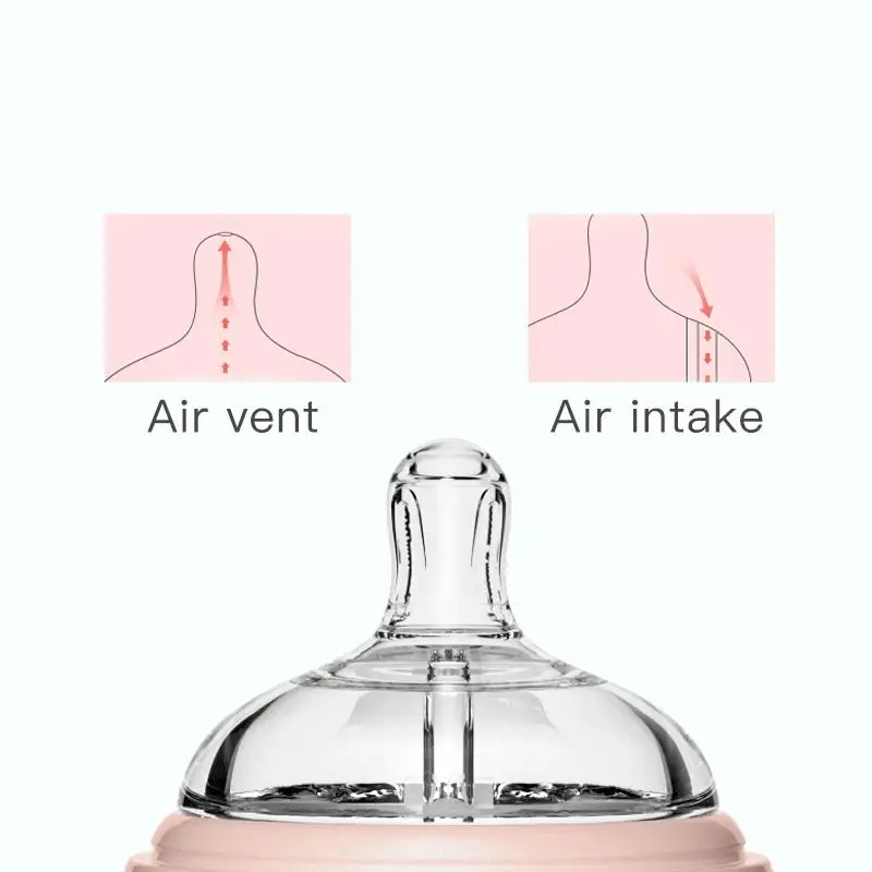80ml Wide Mouth Baby Bottles, Anti-Flatulence, Feeding Bottle Easy To Clean, Light and Compact, Suitable for Babies