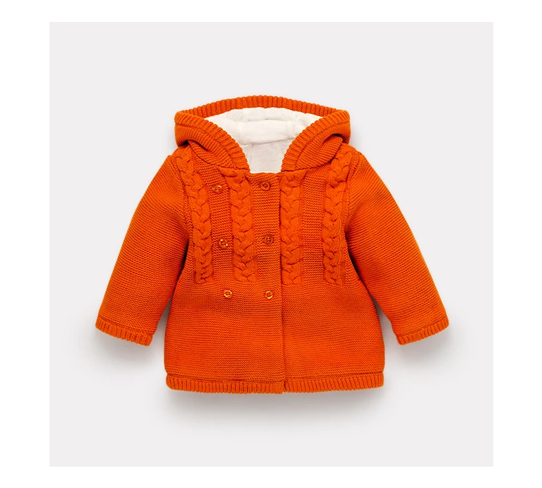 Детский свитер одежда для малышей возрастом от 1 года до 3 лет осенне-зимний теплый детский свитер с капюшоном Детский Зимний свитер, пальто