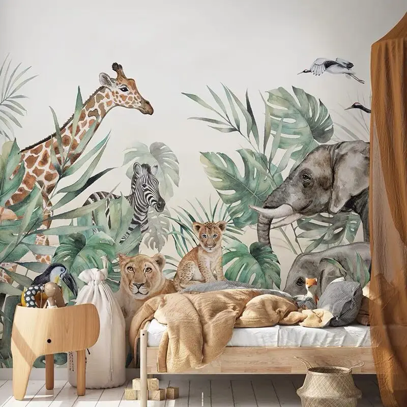 WANGC Papel de parede 3D personalizado com animais de tigre 3D,  restaurante, cafeteria, sala de estar, quarto, quarto de criança, murais de  parede autoadesivos 299 x 208 cm