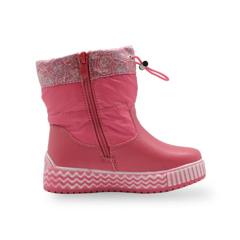 Winter new children's snow boots boys and girls baby snow boots warm shoes children's quality PU waterproof Thick cotton shoes
