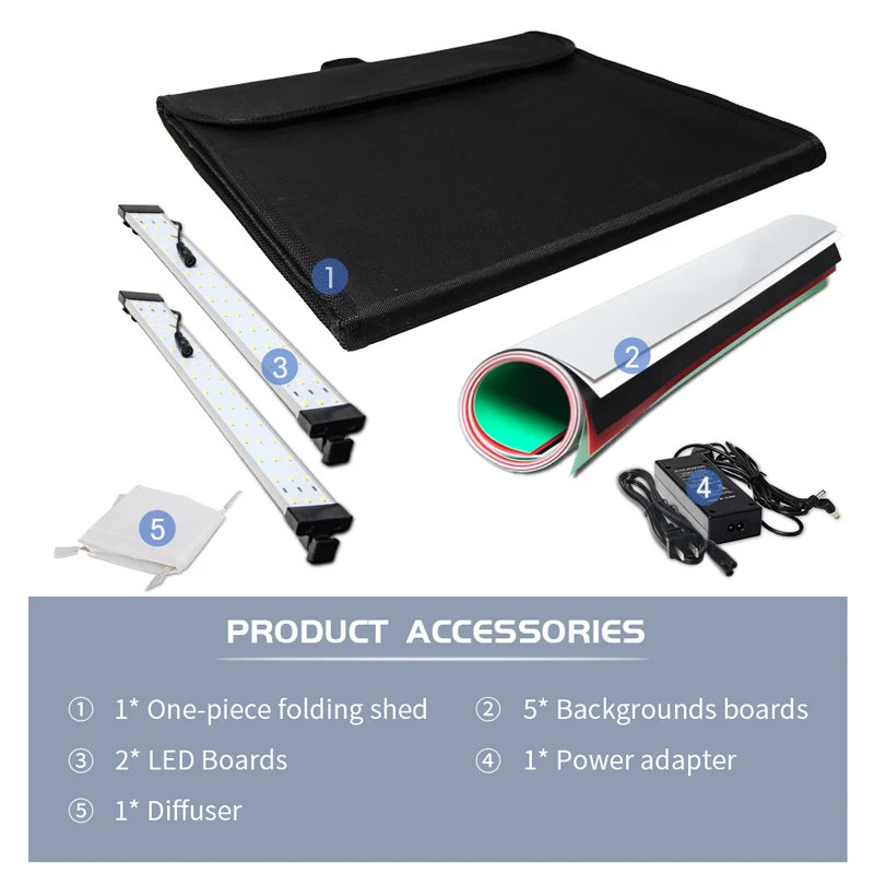 SH 80cm/77cm Lightbox Kits Photo Studio Mini Table Shooting Tent With 5 Colors PVC Background Foldable Dimmable Photography Box