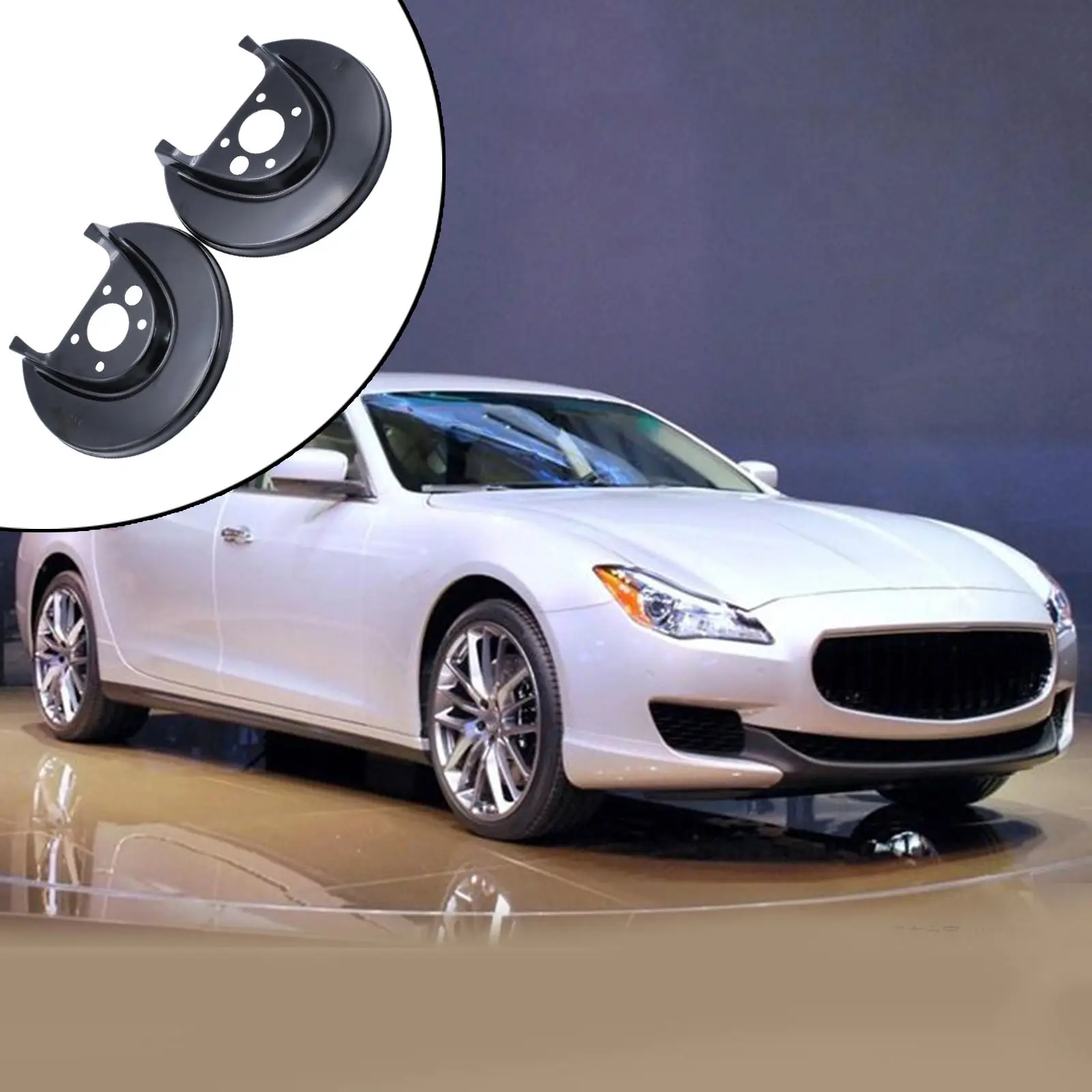 Set of 2 Brake Backing Plates Black Anchor Cover Splash Plates Fits for Audi Cars Brake Disc 1J0615611D for Seat Cars Rear Disc