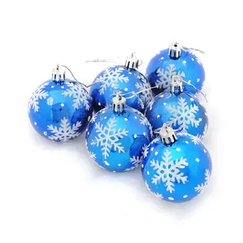 

6cm Christmas Snowflake And Painted Balls/Christmas Ball Gift Box Set/XMAS Decor/Festives Atmosphere Scene Dress Up Supplies