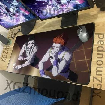 

XGZ Magician Killer Hisoka Custom Large Computer Desk Mat Black Lock Edge Hunter Mouse Pad Rubber Non-slip for Lol Dota Gamer