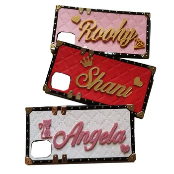 

For samsung A10 A20 A30 A50 A70 A20S A10S A30S J4 J6 PLUS A51 A71 Unique Custom name Letter Leather phone case cover
