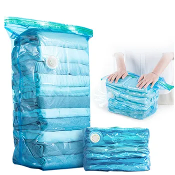 

Home Vacuum Storage Bags for Clothes Blankets Pillows Travel Storage Compression Bag 75% Space Saver No Pump Needed High Quality