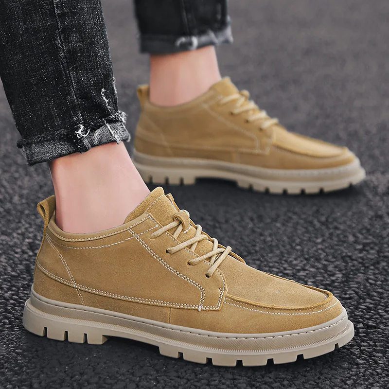 

MEN'S Shoes Autumn Trendy Shoes 2019 New Style Mid-top Stylish Sneaker British Style Versatile Casual Shoe Martin Shoes Men's Fa