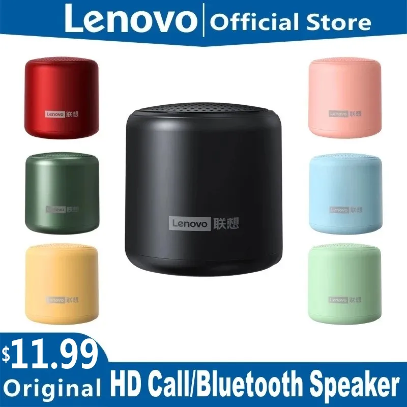 Lenovo-altavoz portátil L01 TWS con Bluetooth, minicolumna inalámbrica, estéreo, música, sonido envolvente, caja de graves, resistente al agua