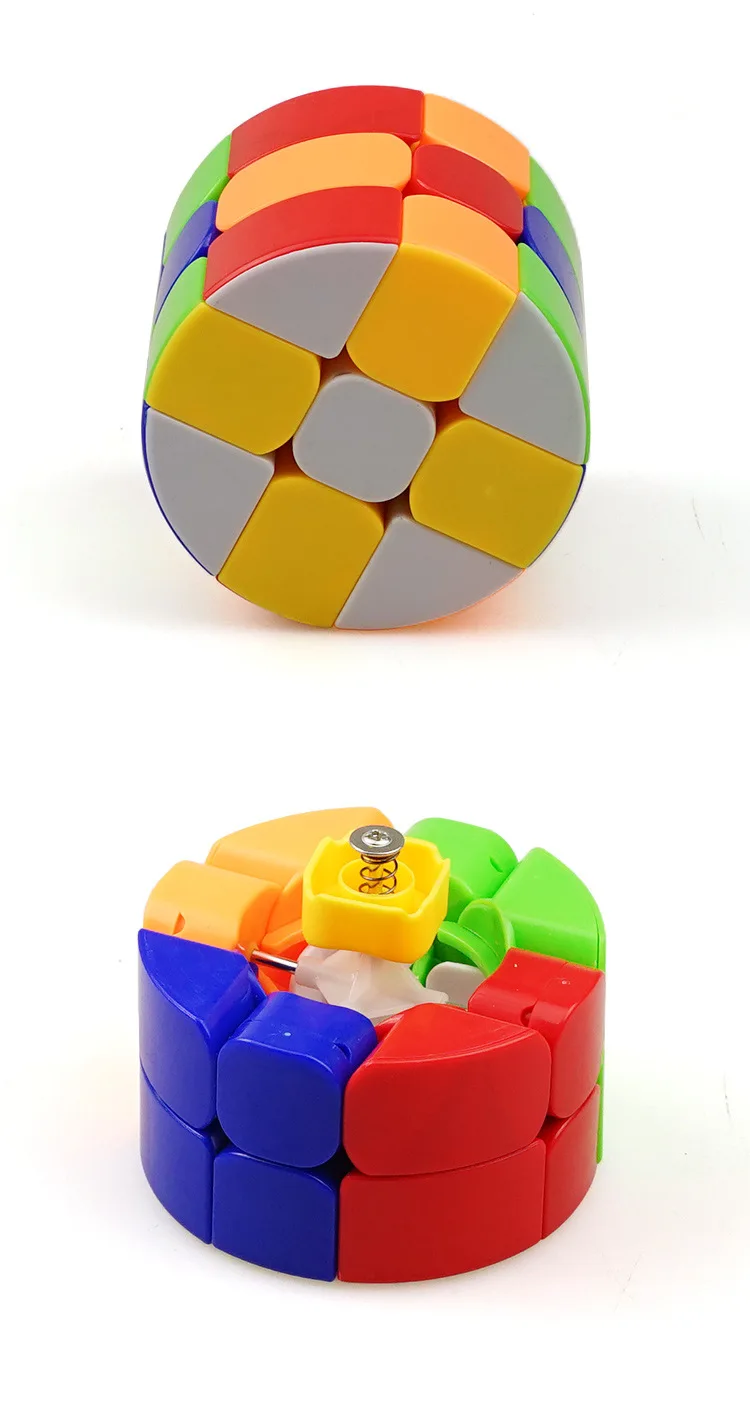 [Дерево цилиндрические три Слои] Форма d цилиндрический Magic cube столб Тип специальный Форма 3-заказ детская игрушка Рубика cube