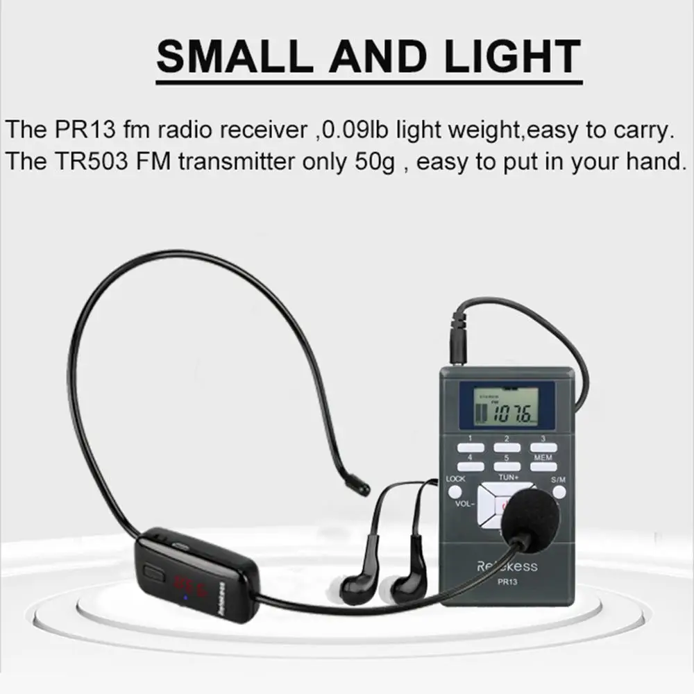RETEKESS Wireless Audio Microphone Tour Guide