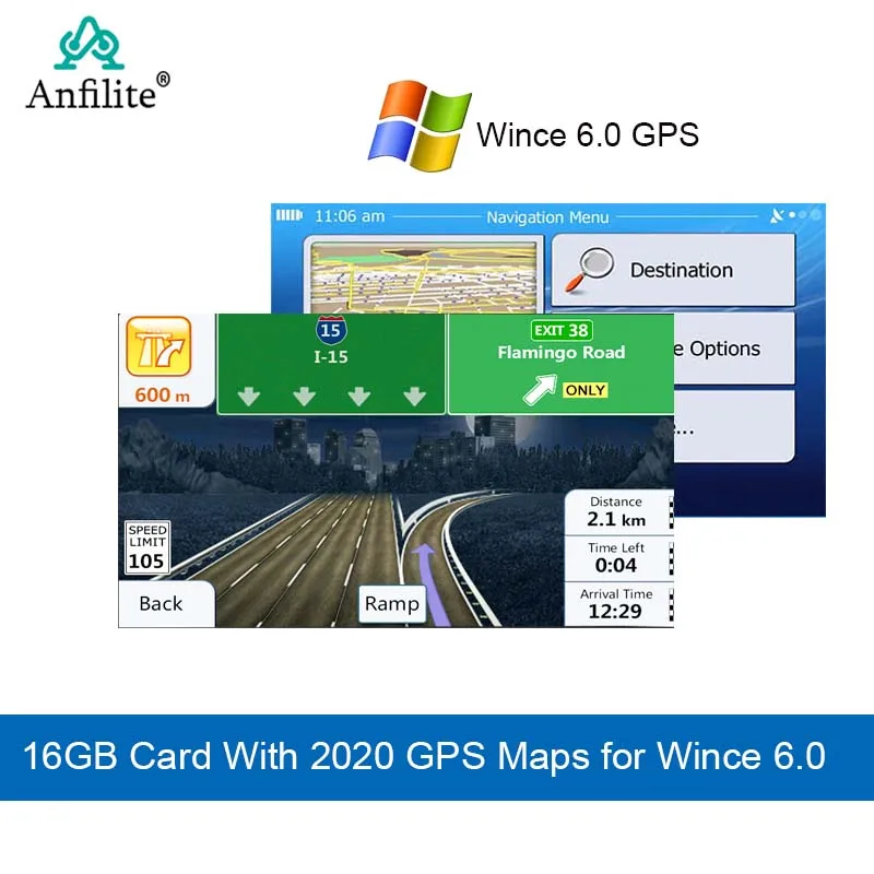 Карта Micro SD на 16 ГБ для WinCE Автомобильная GPS-навигация с программным обеспечением