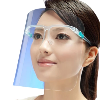 

2020 New Men Women Adult Professional Clear Full-Face Shield Protective Windproof Tools 1PC Transparent Frame 1PC Lens