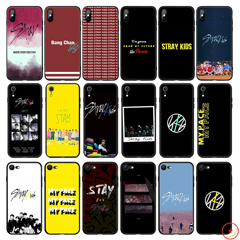Мягкий силиконовый чехол для телефона StrayKids K Pop iPhone 11 Pro Xs Max X или 10 8 7 6S Plus 5 5S SE Xr 6