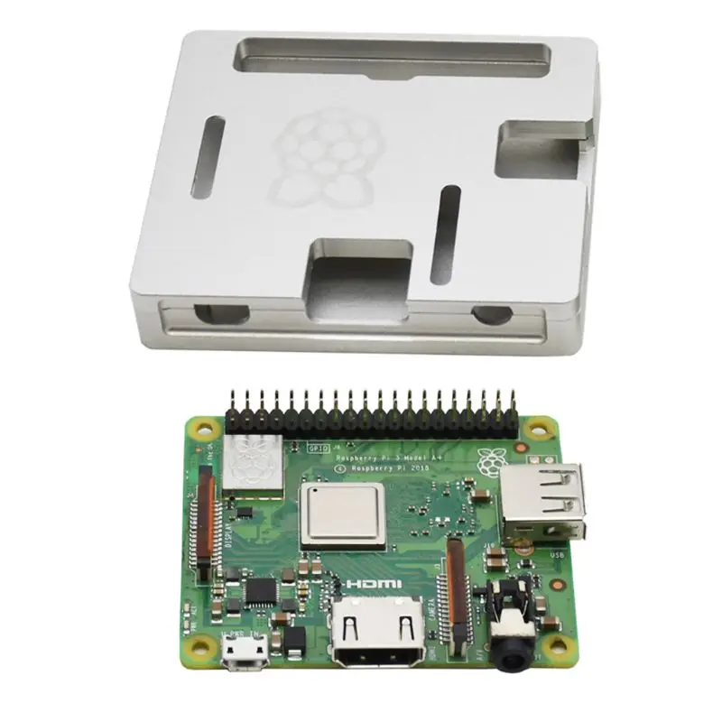 Ультратонкий алюминиевый охлаждающий чехол металлический корпус для Raspberry Pi Модель 3A/A