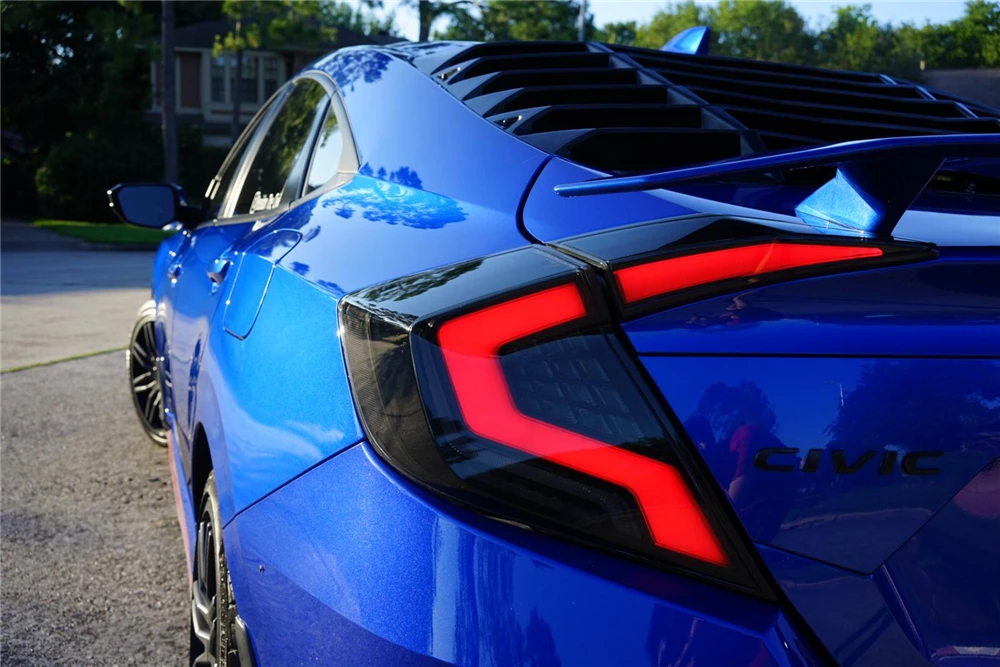 1 комплект для Honda Civic задний фонарь Civic светодиодный задний фонарь DRL светодиодный динамический сигнал тормоза заднего хода аксессуары