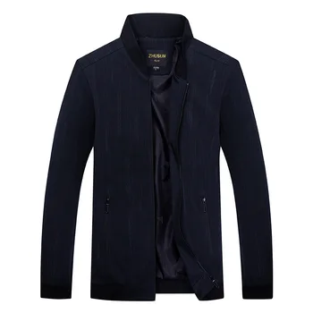 

2020 Autumn New Men's Stand Collar Vertical Striped Light Jacket Business Casual Baseball Collar Jacket