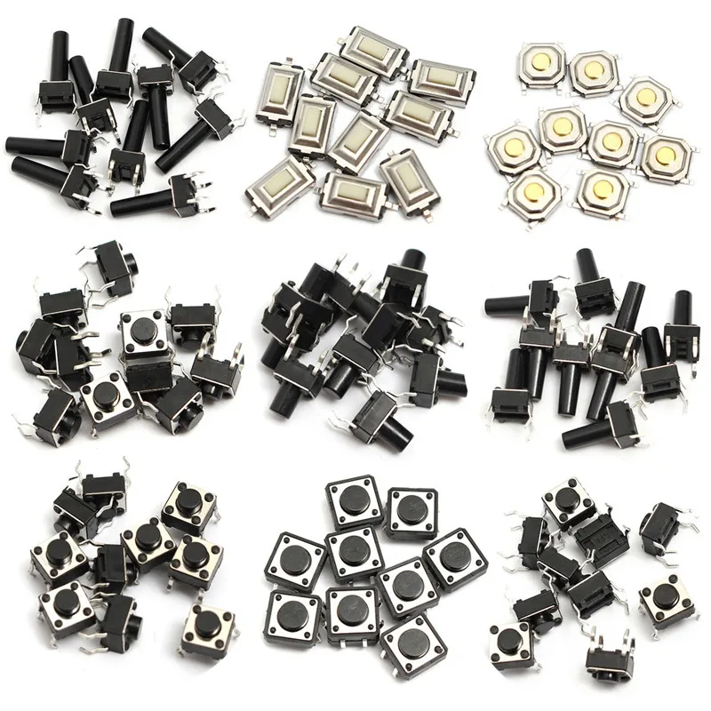 140pcs momentary tactile push button switch micro SMD SMT tact switches xe 