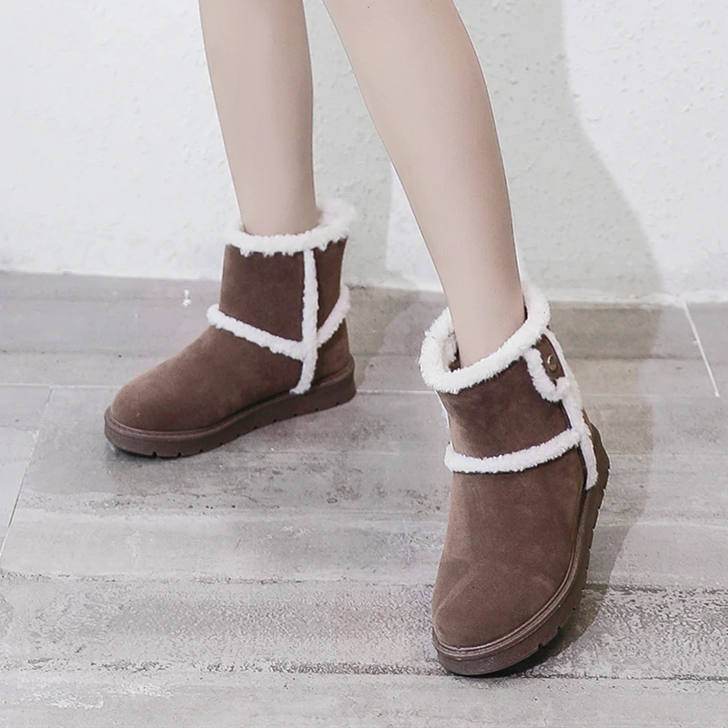 

Winter New Women Fur Snow Boots 2019 New Plush Keep Warm Ankle Non-slip Australia Emu Boots Black