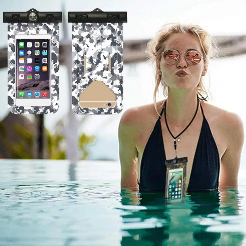 Камуфляжный смарт-чехол с сенсорным экраном для сотового телефона водонепроницаемые сумки для телефона w/ремешок более бесплатный интернет-серфинг слушать музыку