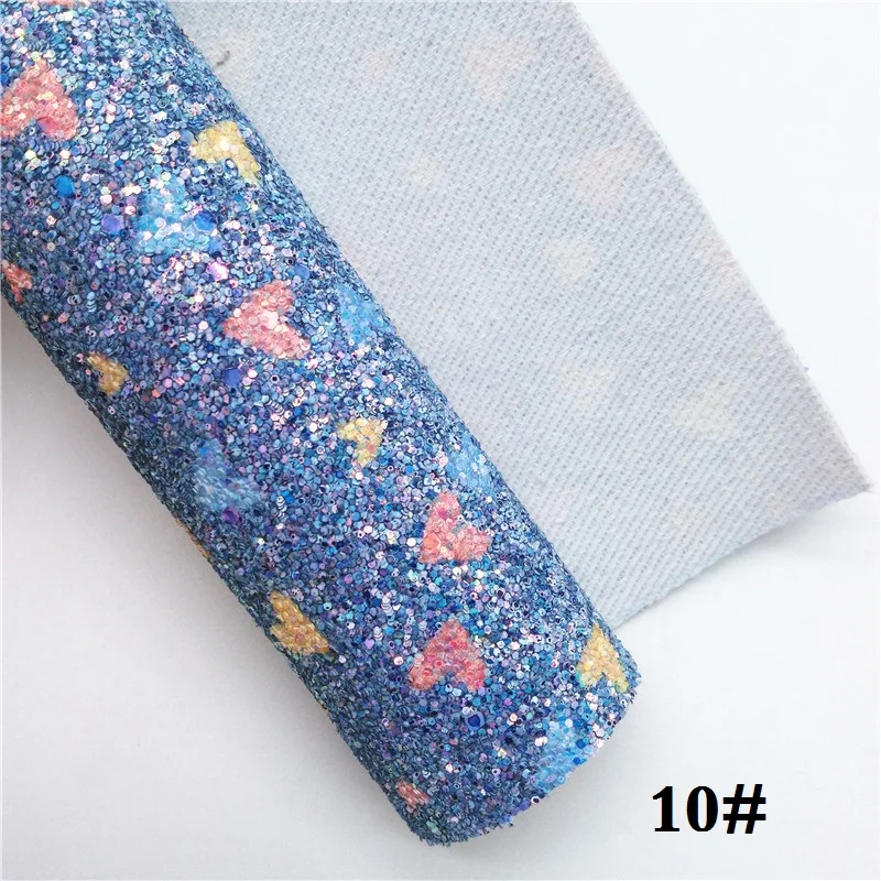 Glitterwishcome 21X29 см A4 размер Валентина кожа, сердца напечатаны Синтетическая кожа ткань винил для бантов, GM657A - Цвет: 10