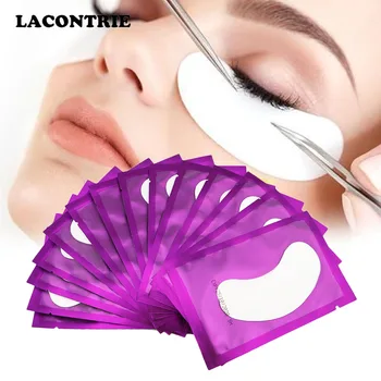 

50 Pairs Under Eye Pads Patch Eye Gel Patches Perfect for DIY Eyelash Extension Supplies Purple