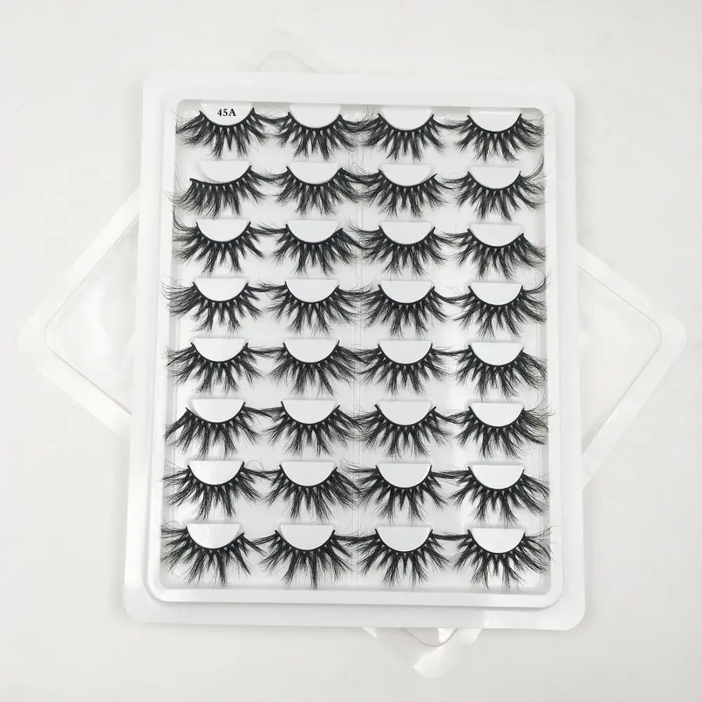 16 Pairs / Pack 25mm Lashes Mink Eyelashes Wholesale Bulk Dramatic Long Mix Fake Eyelash Extension Makeup 3D Mink Lashes