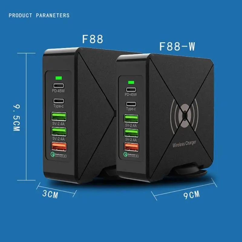 Прочный QC3.0 PD 75 Вт быстрое зарядное устройство для телефона умелое Производство Портативный многопортовый ноутбук планшет быстрая зарядка адаптер