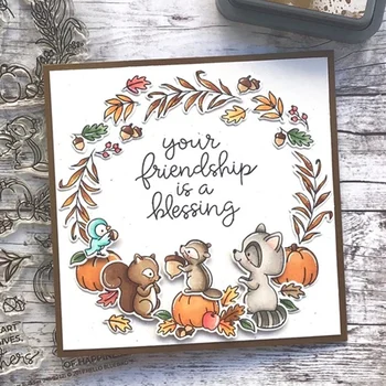

2020 New Metal Cutting Dies Word Forest Squirrel Stamp and Die Cut Sets Background Stencil Scrapbooking Paper Craft Card Making