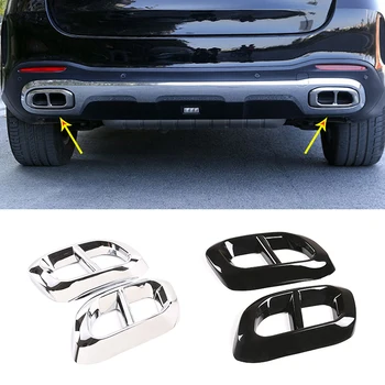 

For Mercedes Benz GLE 350 GLE 450 GLC GLS W167 X253 X167 2020 Car Muffler Exhaust Pipe Tail Cover Trim Exterior Accessories