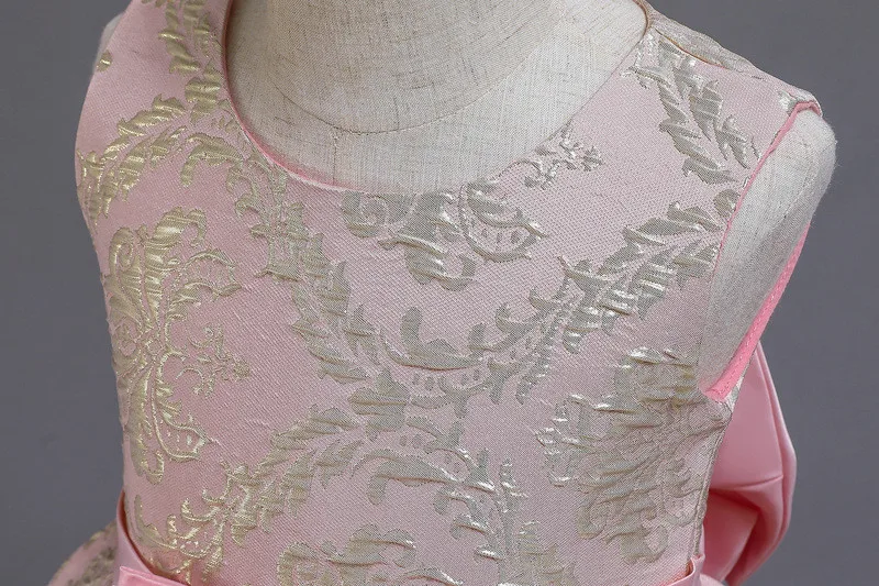Flower Vintage Embroidery Baby Girls Dress Opening Ceremony Clothing Tutu Party Elegant Wear Girls Princess Dress Kids Vestidos