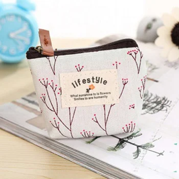 

Fashion Mini Purse Pouch for Unisex Canvas high quality Small Zipper Coin Key Card Holder Wallet