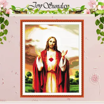 

Jesus Patterns Patterns Counted Cross Stitch 11CT Printed 14CT Cross Stitch Sets Chinese Cross-stitch Kits Embroidery Needlework