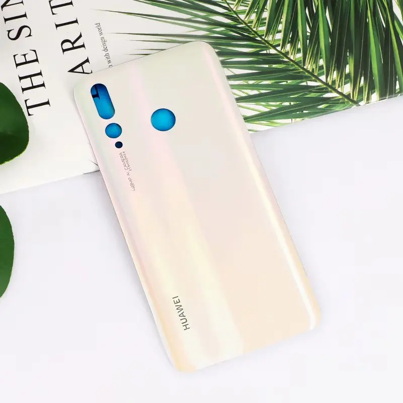 Nova4 стеклянный чехол на заднюю крышку для Huaiwei Nova 4 задняя дверь ремонт замена батарея чехол+ наклейка клей - Цвет: Розовый