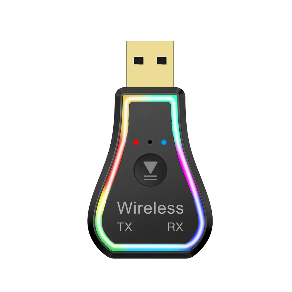 Bluetooth5.0 Stereo Audio Receiver Transmitter Led Backlit Wireless Car Hands Free 3.5mm Adapter For Headphone | Электроника