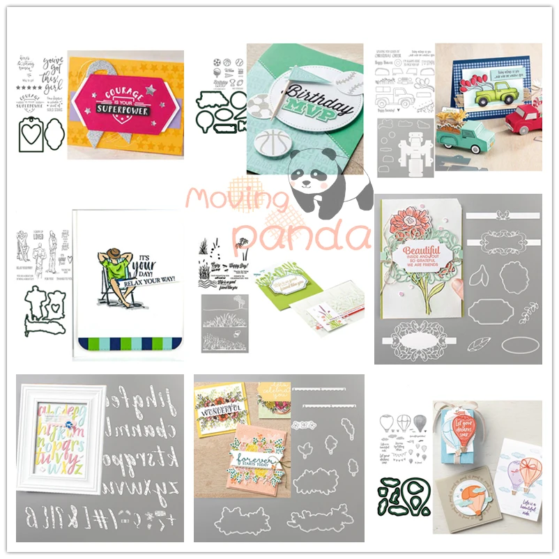 Letter Flower Pattern Stamp And Metal Cutting Die Set Template For Scrapbook DIY Photo Album Card Gift Embossing Craft Knife | Дом и сад