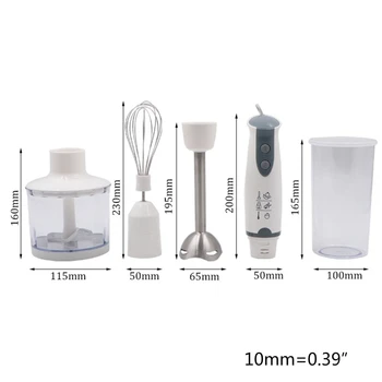 

Multifunction 4 in 1 EU Plug Electric Blender Mixing Stick with Measuring Cup M2EE