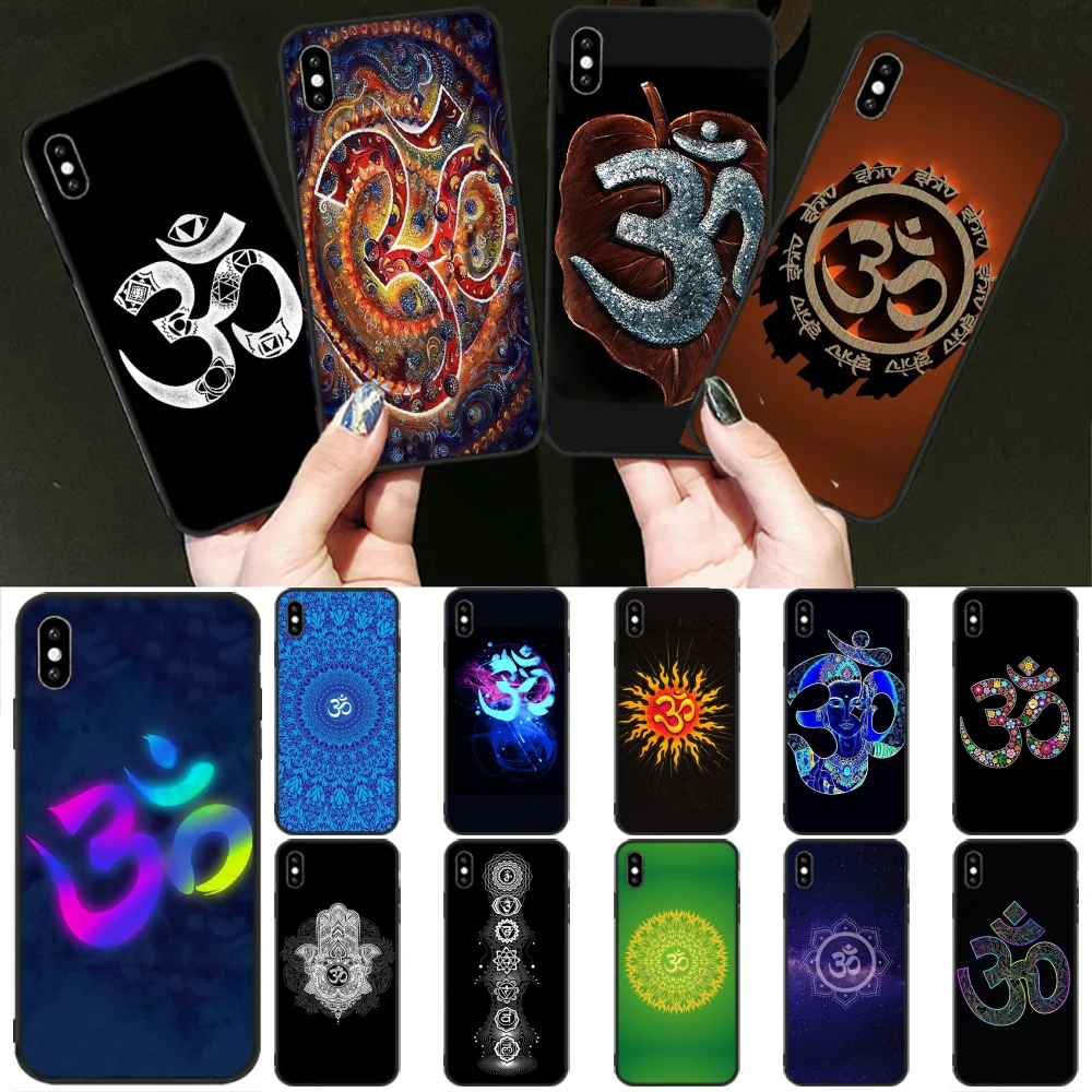 Reayou Aum Om Yoga черный мягкий чехол для телефона iPhone 11 pro XS MAX 8 7 6 6S Plus X 5 5S SE XR